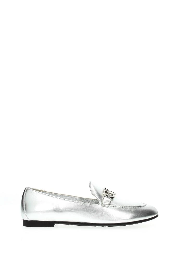 商品Salvatore Ferragamo|Loafers Leather Silver,价格¥1658,第1张图片