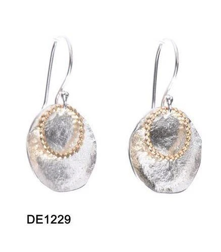 商品Dganit Hen|Small silver round with a goldfilled ring,价格¥1042,第1张图片