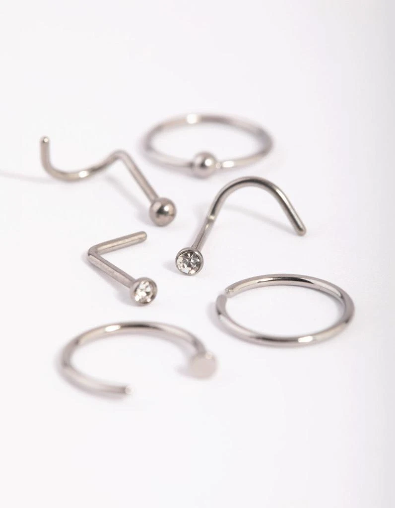 商品Lovisa|Titanium Mix and Match Nose Stud Pack,价格¥150,第3张图片详细描述