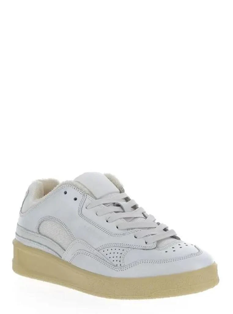 商品Jil Sander|Jil Sander Women's Basket Low White Leather Sneakers,价格¥2631,第2张图片详细描述