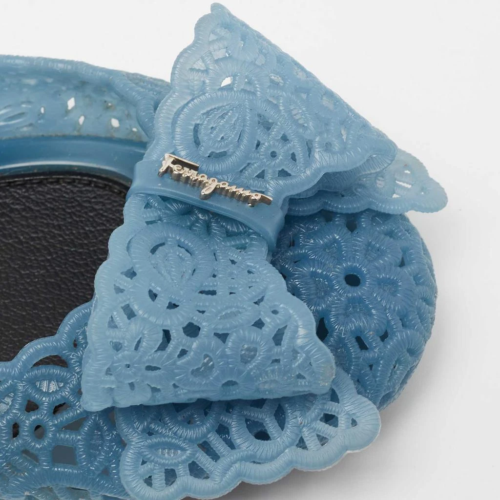 Salvatore Ferragamo Blue Nilly Jelly Bow Ballet Flats Size 39.5 商品