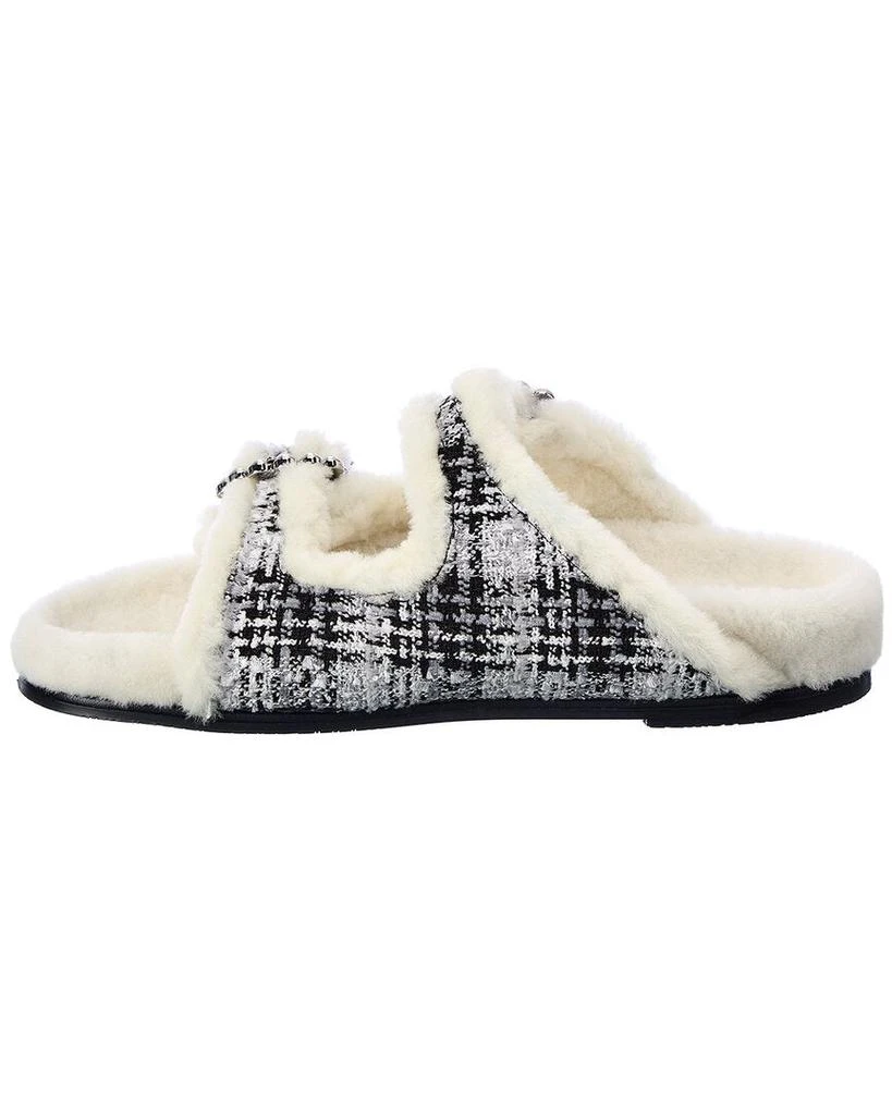 商品Stuart Weitzman|Stuart Weitzman Piper Chill Tweed & Shearling Slide,价格¥1130,第1张图片