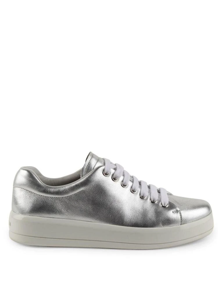 商品Prada|Metallic Leather Sneakers,价格¥1786,第5张图片详细描述