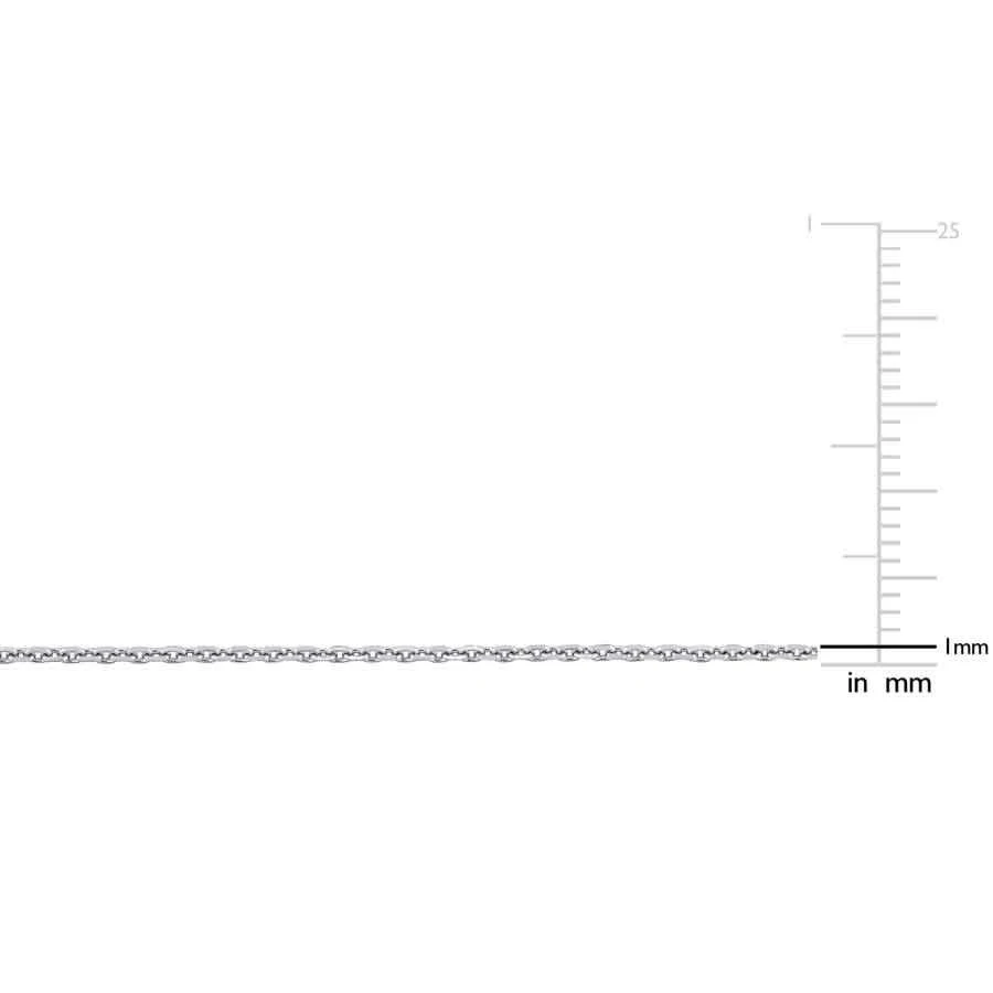 商品Amour|1mm Diamond-cut Cable Chain Necklace In 14K White Gold - 18 In,价格¥1324,第3张图片详细描述