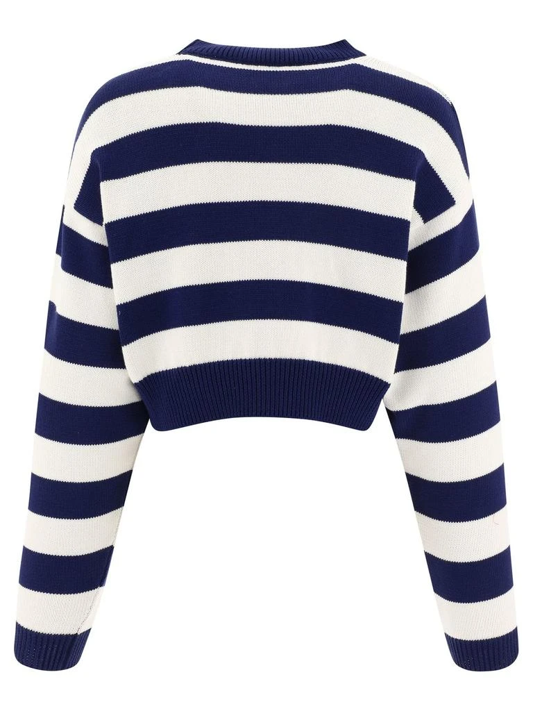 商品Kenzo|Kenzo Logo-Patch Crewneck Striped Cropped Jumper,价格¥1789,第2张图片详细描述