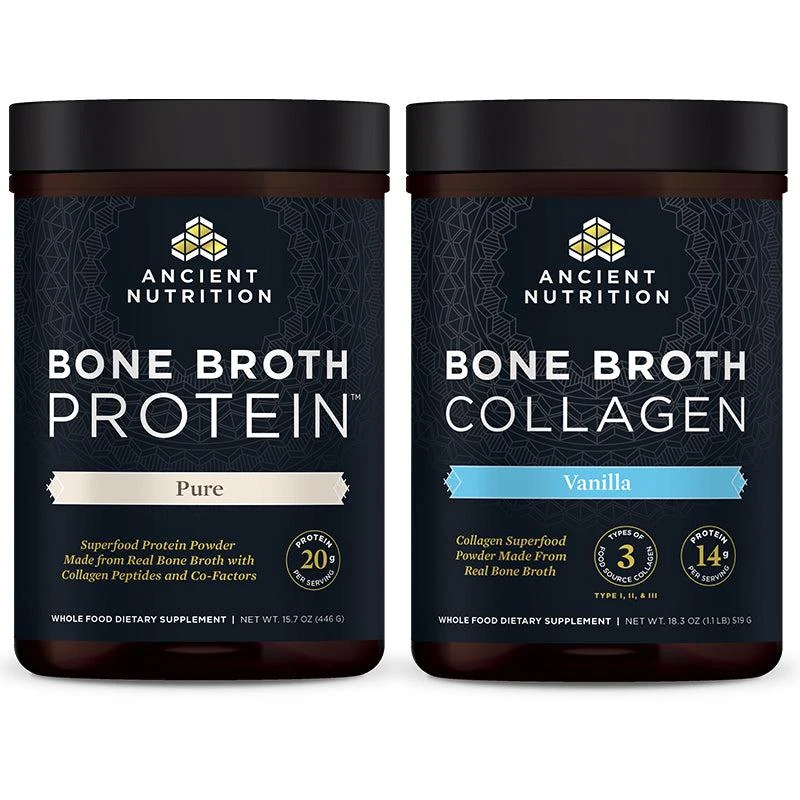 商品Ancient Nutrition|Bone Broth Collagen® + Bone Broth Protein® Pure,价格¥737,第2张图片详细描述