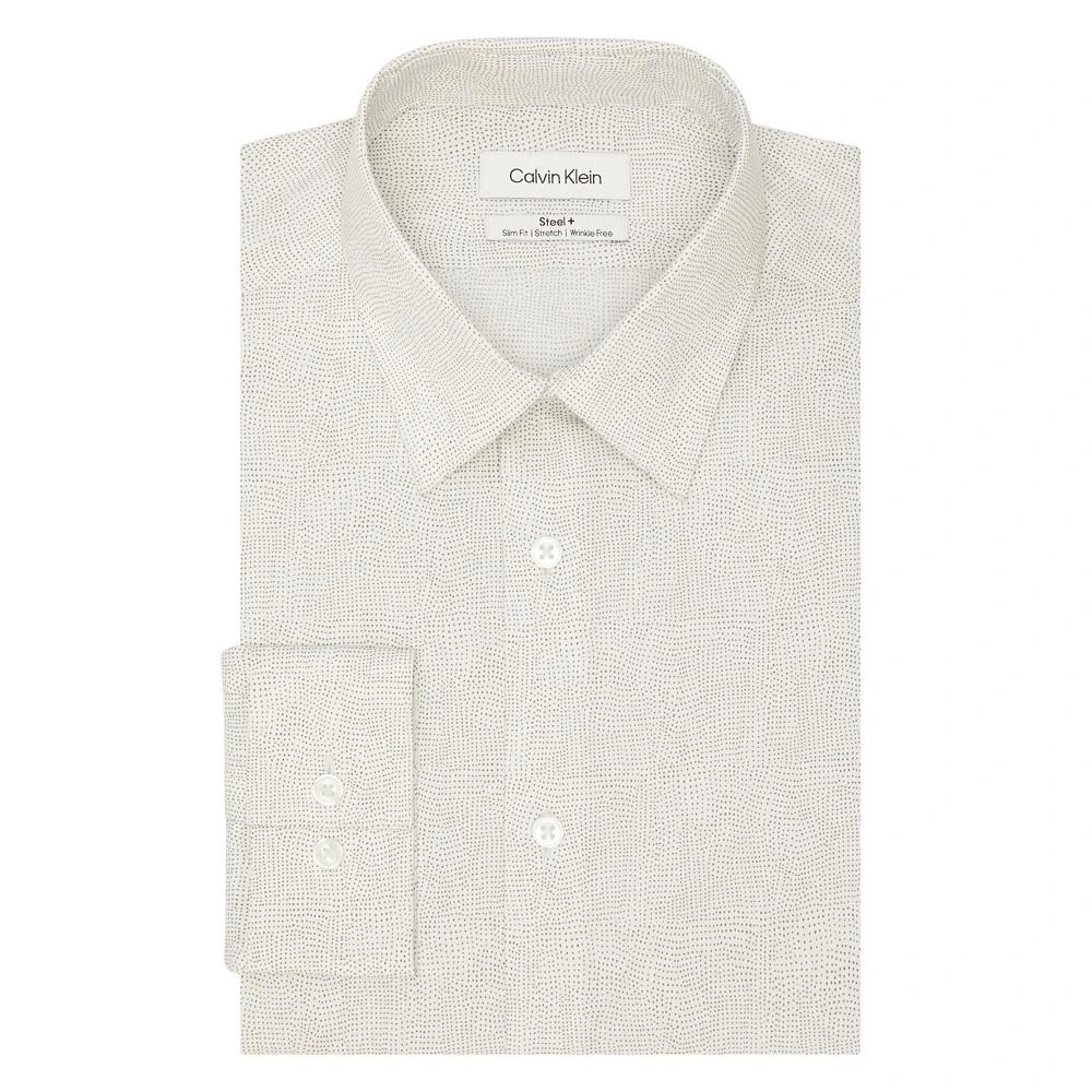 商品Calvin Klein|Men's Steel Plus Slim Fit Stretch Wrinkle Free Dress Shirt,价格¥190,第1张图片