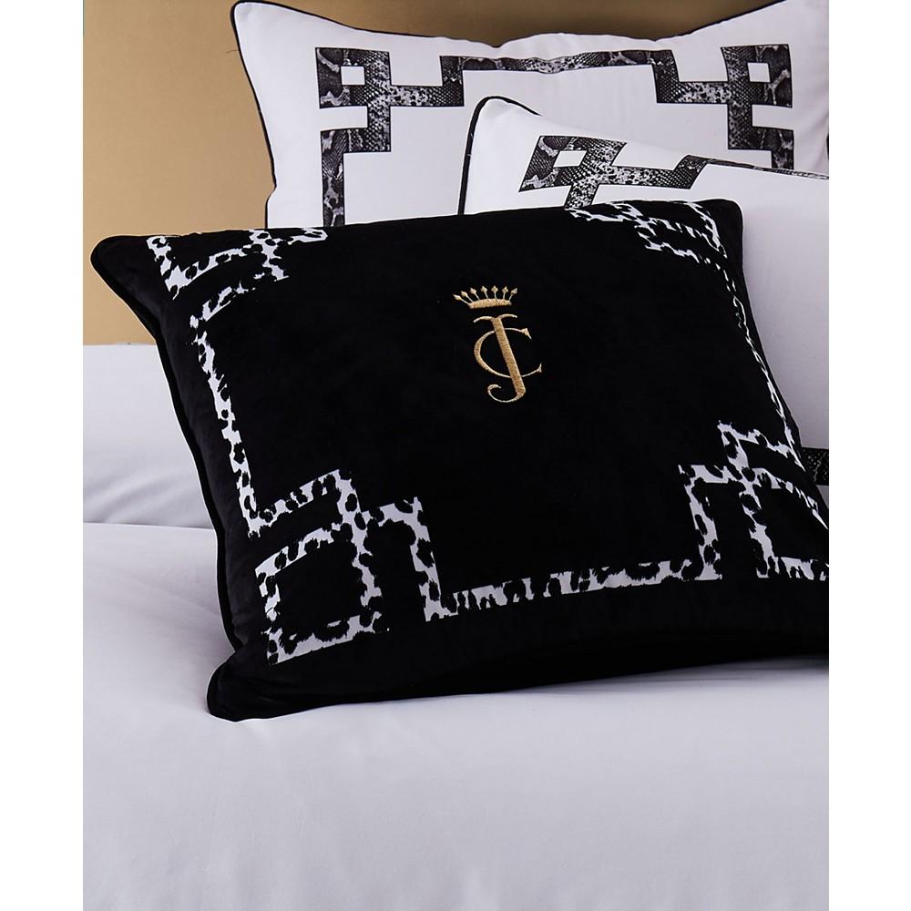 Lattice Embroidered Velvet Decorative Pillow, 20" x 20"商品第3张图片规格展示