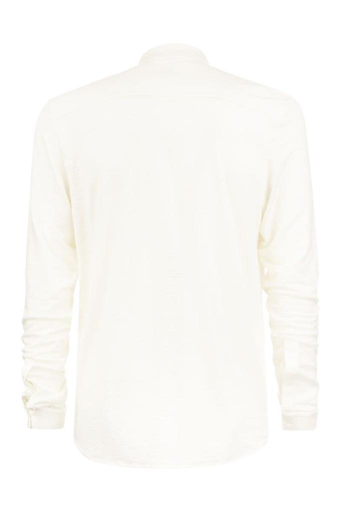 商品MAJESTIC FILATURES|MAJESTIC FILATURES Long-sleeved linen shirt,价格¥951,第4张图片详细描述