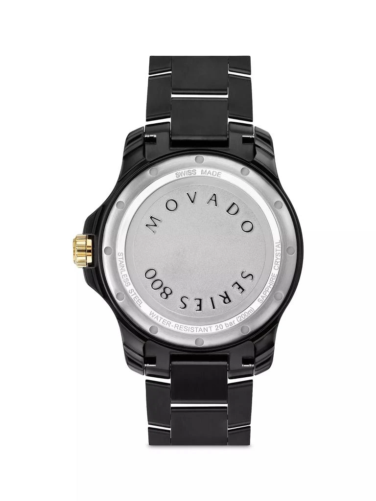 商品Movado|Series 800 Black Stainless Steel Watch,价格¥10450,第3张图片详细描述