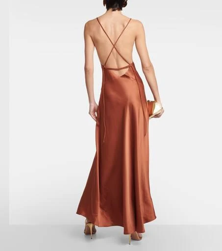 商品Ralph Lauren|不对称缎布加长连衣裙,价格¥5490,第3张图片详细描述