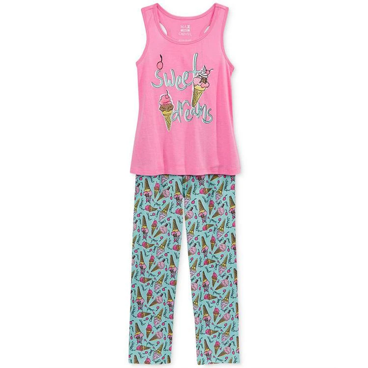 商品Max & Olivia|大/小童2-Pc. Sweet Dreams Pajama Set, Little Girls (2-6X), Big Girls (7-16)), Created for Macy's,价格¥57,第1张图片