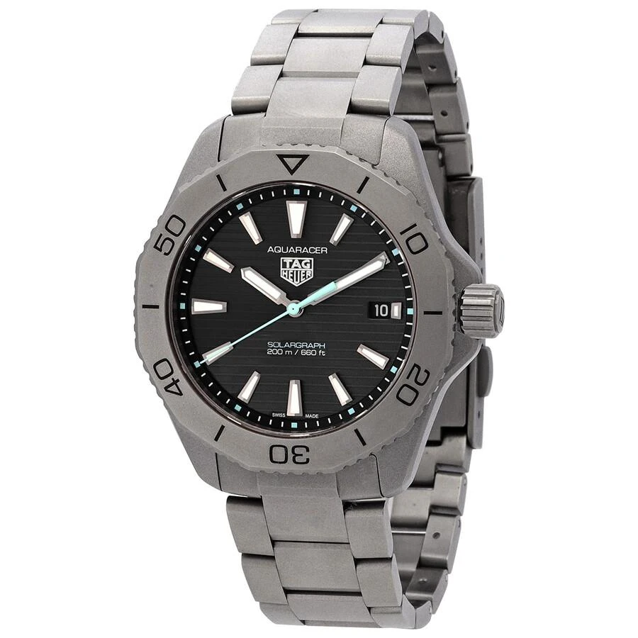 商品TAG Heuer|Aquaracer Solargraph Black Dial Men's Watch WBP1180.BF0000,价格¥18149,第1张图片