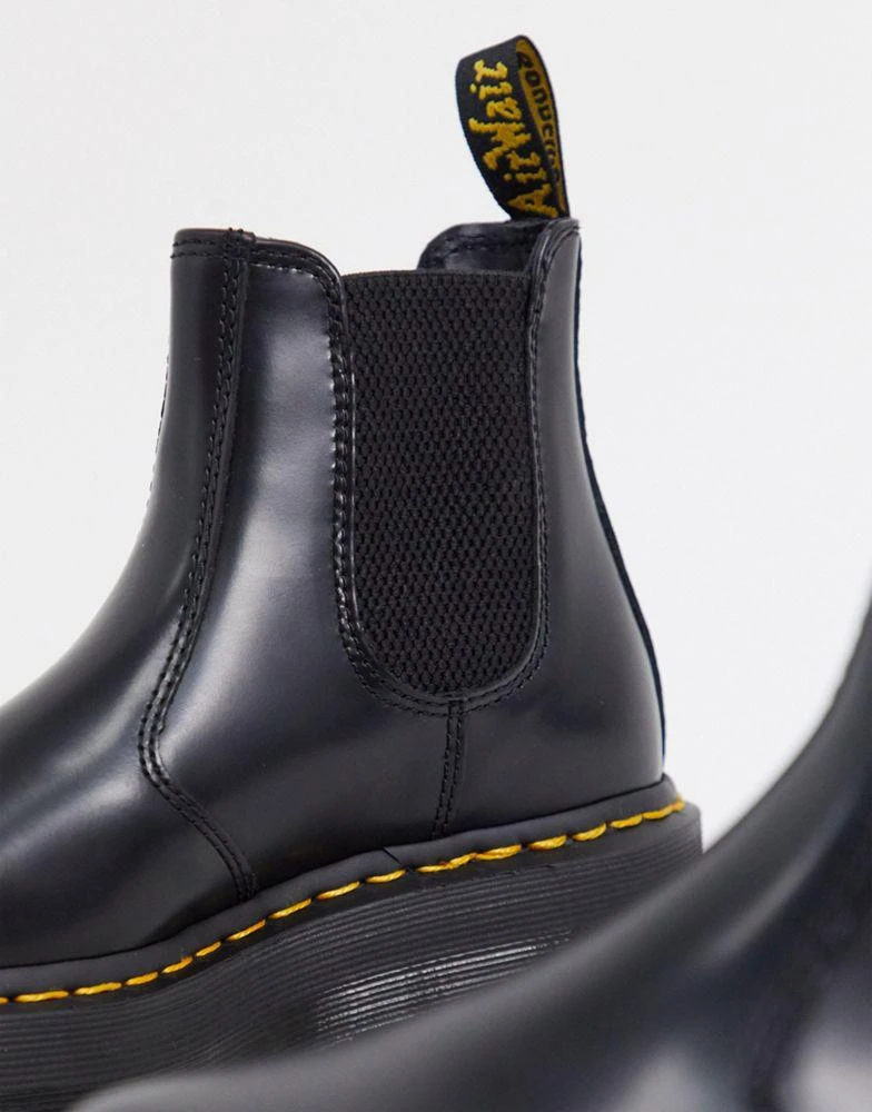 商品Dr. Martens|Dr Martens 2976 flatform chelsea boots in black,价格¥1732,第3张图片详细描述