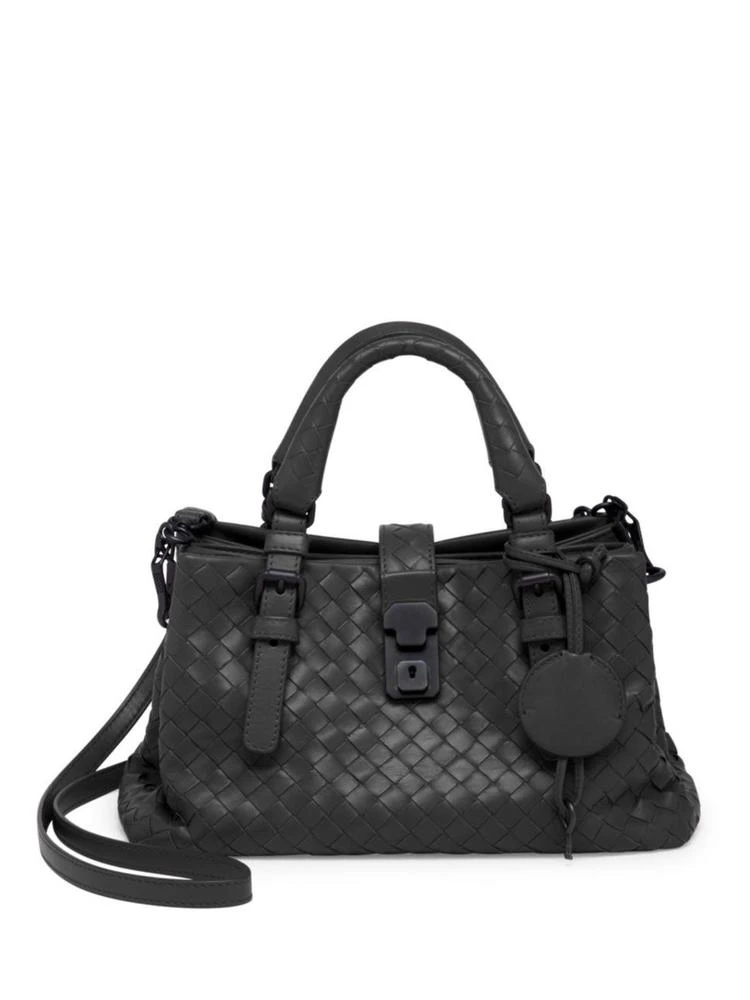 商品Bottega Veneta|Roma Baby Intrecciato Leather Satchel,价格¥21363,第1张图片