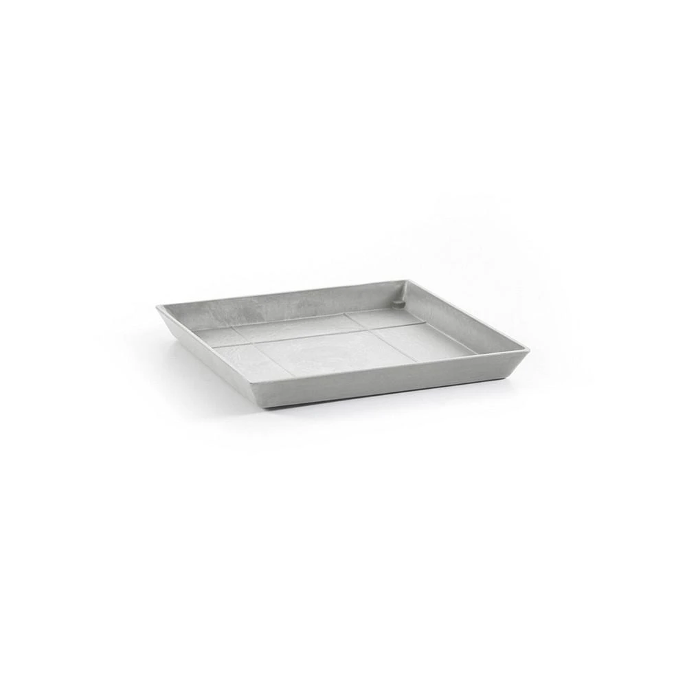商品ECOPOTS|Square Plastic Flower Pot Saucer, White Grey, 11",价格¥129,第1张图片