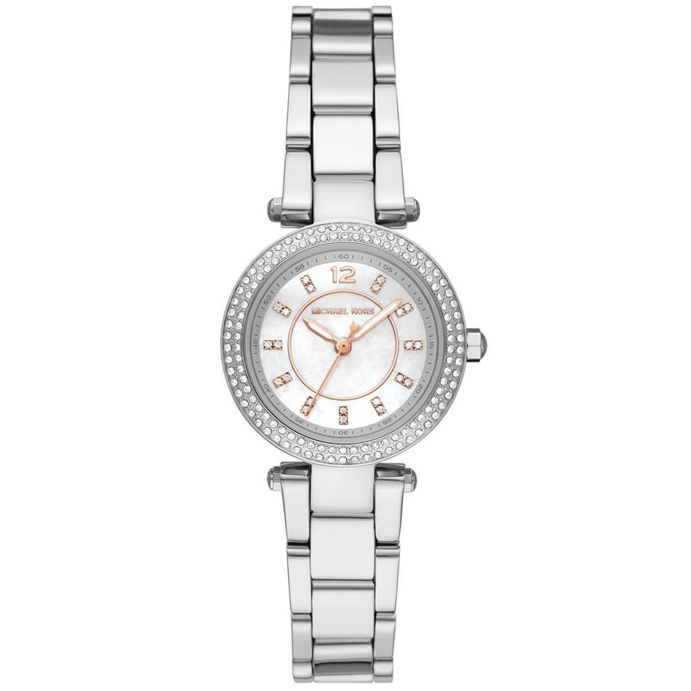 商品Michael Kors|Women's Parker Silver-Tone Stainless Steel Bracelet Watch 28mm,价格¥826,第1张图片