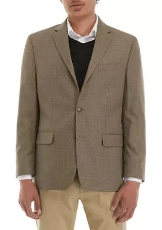 商品Ralph Lauren|Ralph Lauren Tan And Black Check Sport Coat,价格¥750,第1张图片