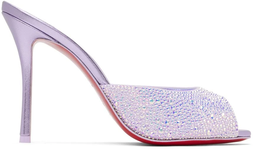 商品Christian Louboutin|Purple Me Dolly Strass 100 Heeled Sandals,价格¥13172,第1张图片