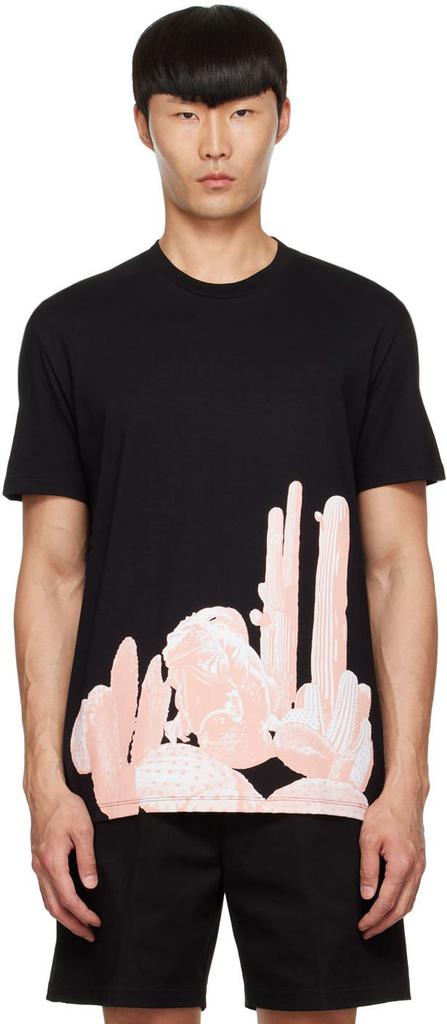 Black Burning Man T-Shirt商品第1张图片规格展示