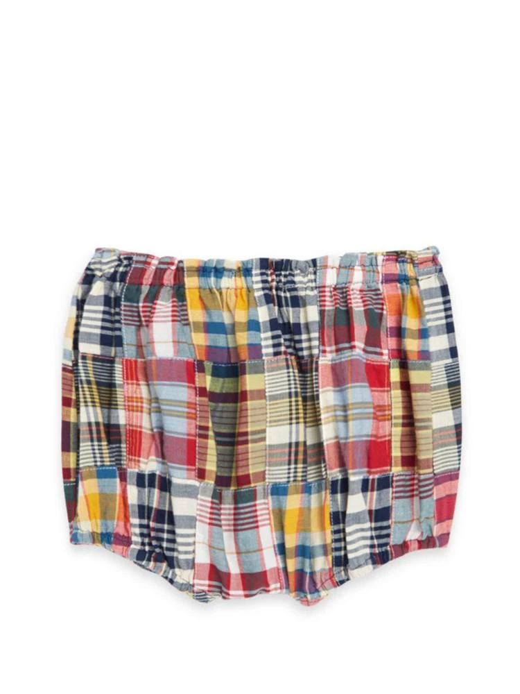 商品Ralph Lauren|Baby Girl's Two-Piece Flutter Sleeve Top & Madras Shorts Set,价格¥138,第3张图片详细描述