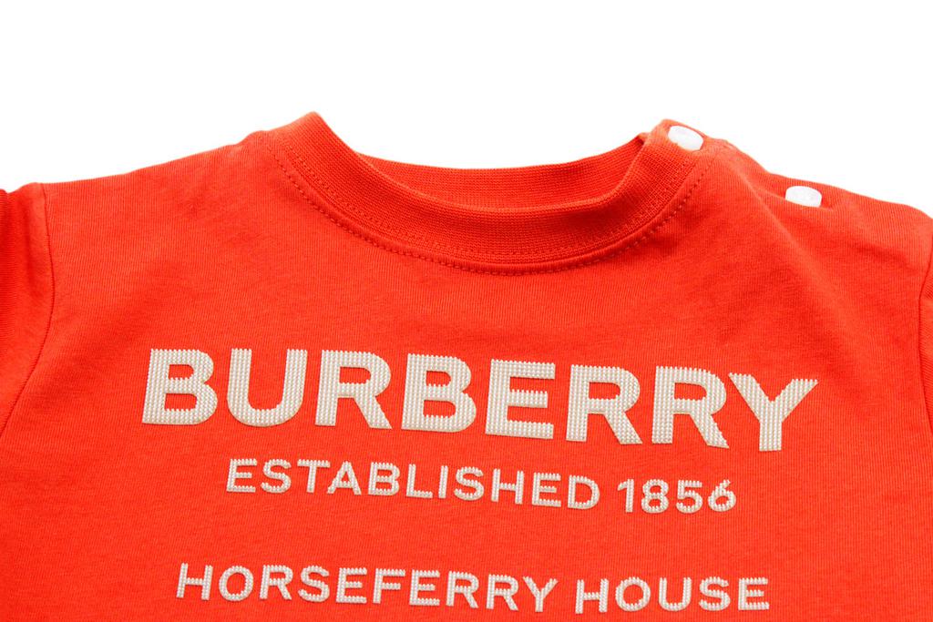 Burberry Short-sleeved Round-neck T-shirt In Stretch Cotton With Logo Lettering商品第2张图片规格展示