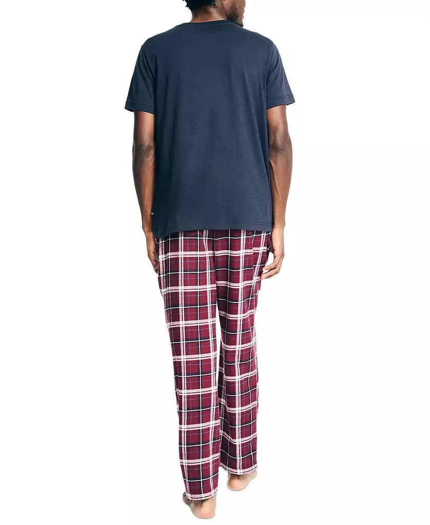商品Nautica|Nauitica Men's 2-Pc. Classic-Fit Solid T-Shirt & Plaid Flannel Pajama Pants Set,价格¥164,第2张图片详细描述