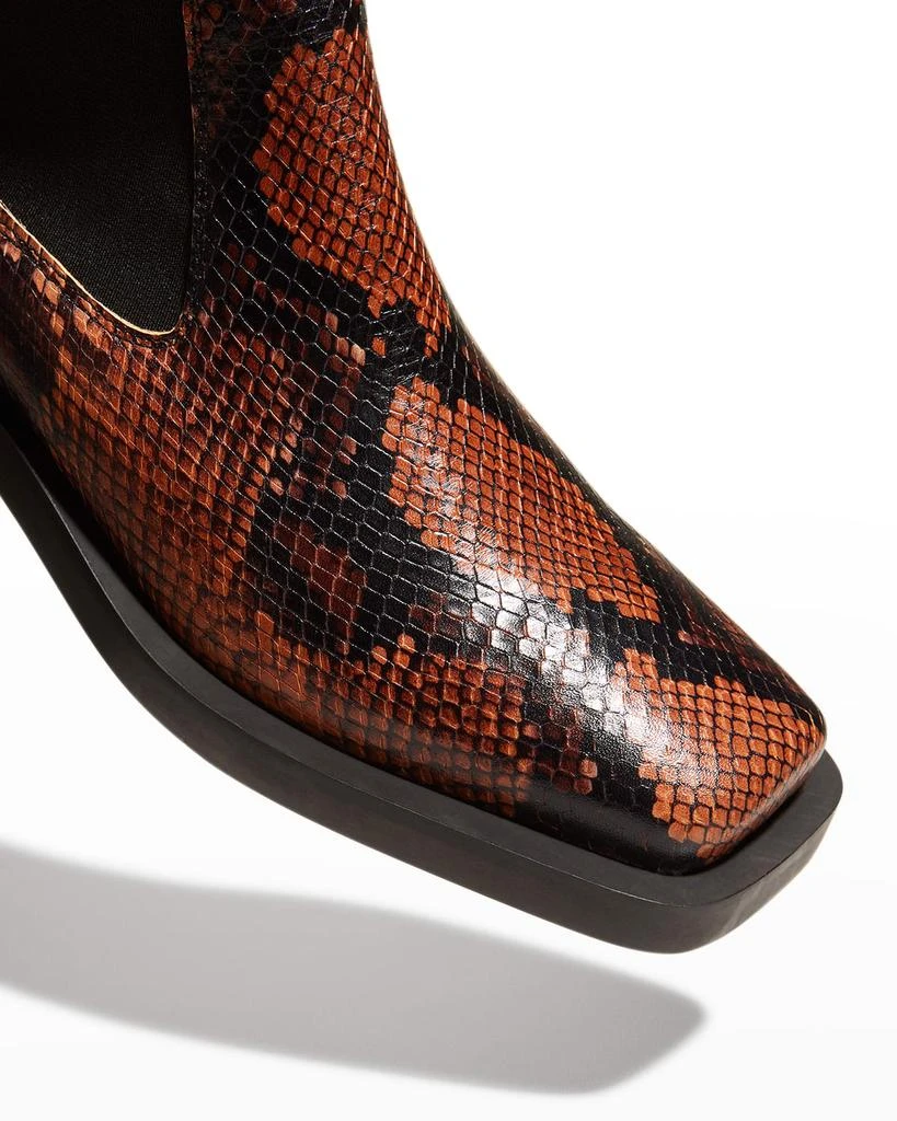 商品Ganni|Snake-Print Leather Chelsea Boots,价格¥953,第4张图片详细描述