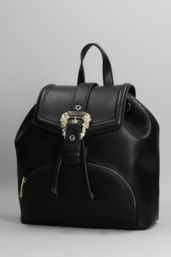 Versace Jeans Couture Backpack In Black Faux Leather商品第2张图片规格展示