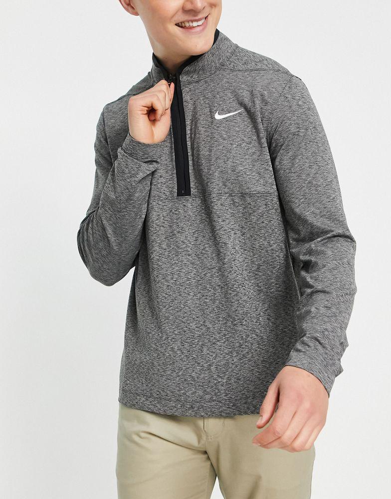 商品NIKE|Nike Golf Victory half zip top in dark grey marl,价格¥522,第1张图片