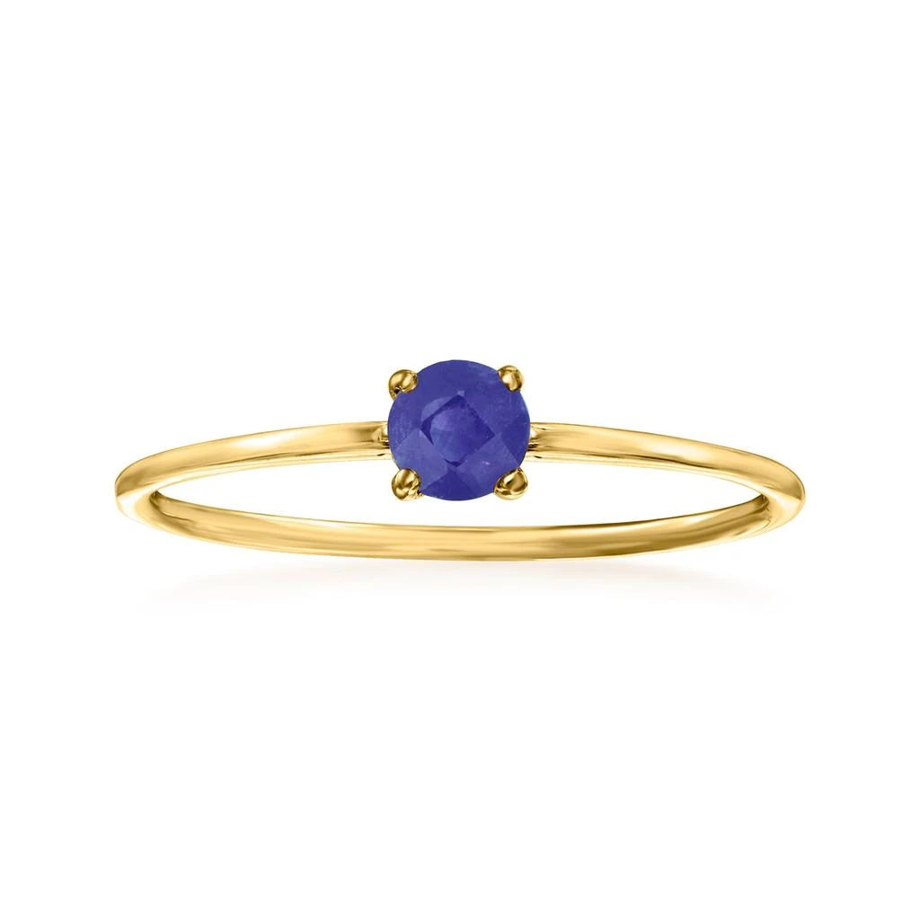 商品RS Pure|by Ross-Simons Sapphire Ring in 14kt Yellow Gold,价格¥2081,第1张图片