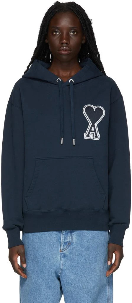 商品AMI|SSENSE Exclusive Navy Oversized Hoodie,价格¥2015,第1张图片