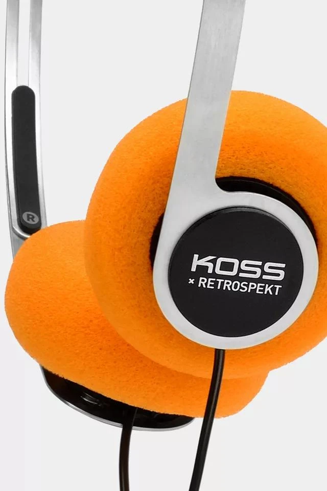 商品Retrospekt|Koss X Retrospekt P/21 Retro Orange Foam On-Ear Headphones,价格¥293,第3张图片详细描述