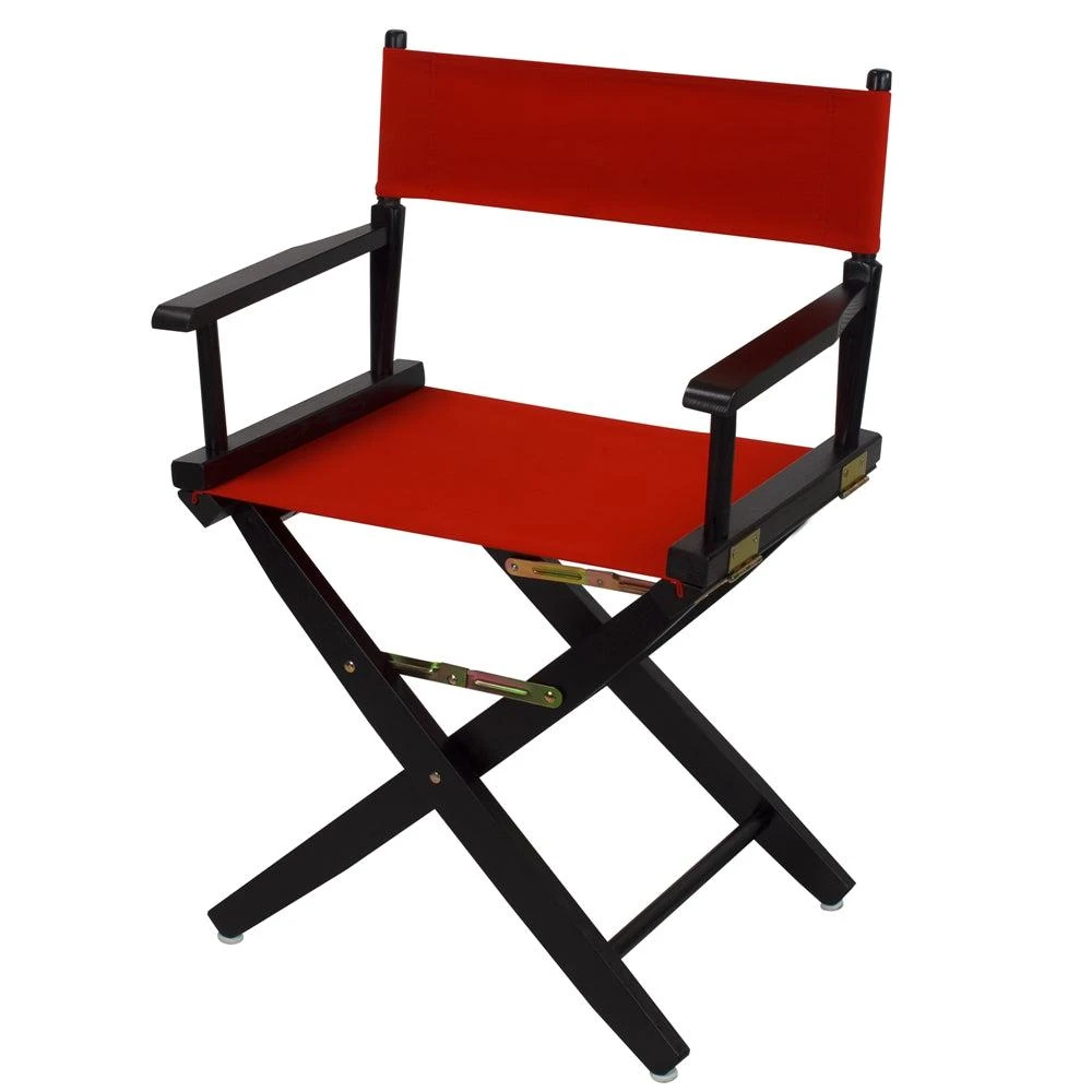 商品American Trails|Extra-Wide Premium 18"  Directors Chair Black Frame W/Red Color Cover,价格¥917,第4张图片详细描述
