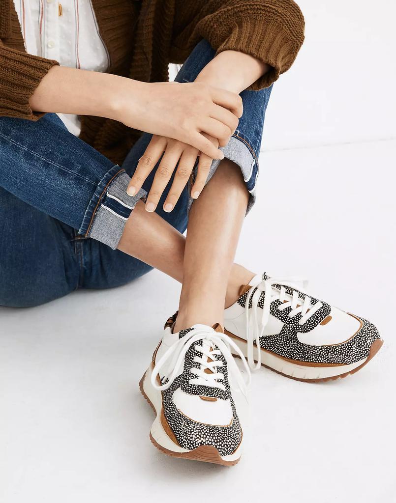 商品Madewell|Kickoff Trainer Sneakers in Leather and Spot Mix Calf Hair,价格¥804,第6张图片详细描述