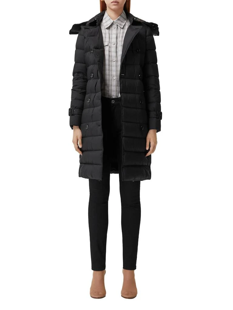商品Burberry|Ashwick Long Logo Puffer Coat,价格¥12352,第2张图片详细描述