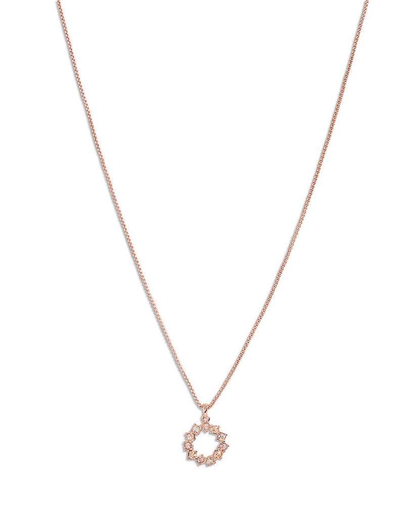 Crystal Hoop Pendant Necklace, 18"商品第1张图片规格展示
