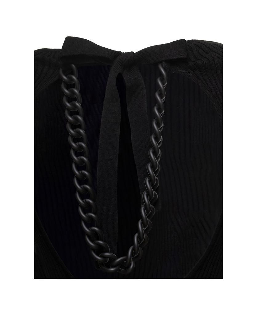 商品GIUSEPPE DI MORABITO|Viscosa Knitted Top With Chain Details,价格¥2365,第5张图片详细描述