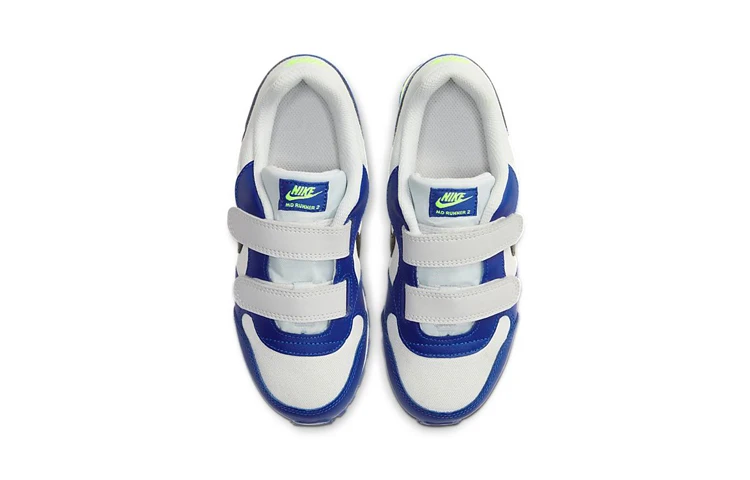 商品[国内直发] NIKE|MD Runner 2 合成革 防滑减震耐磨透气 低帮 儿童跑步鞋 白黑蓝 中小童,价格¥198,第5张图片详细描述