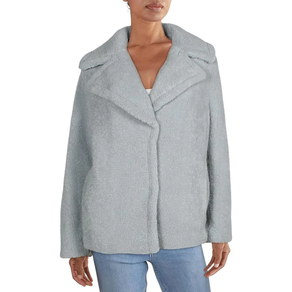 商品Kensie|Kensie Women's Short Faux Fur Teddy Coat with Oversized Notch Lapel,价格¥129,第2张图片详细描述