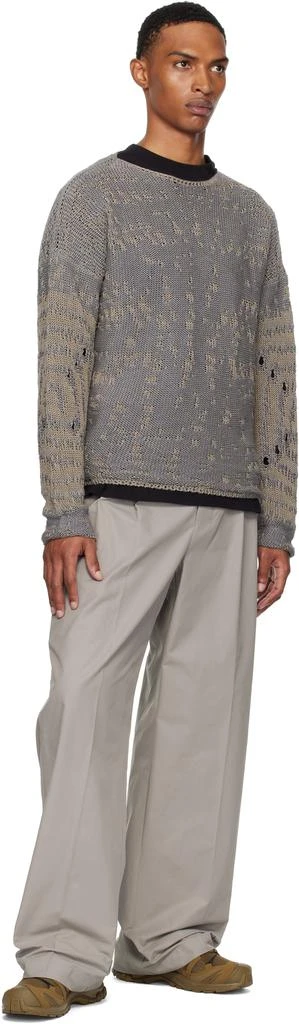 商品ROA|Blue & Beige Vortex Crewneck Sweater,价格¥2921,第4张图片详细描述