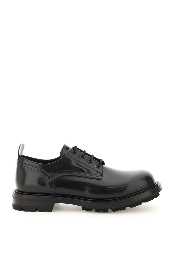 商品Alexander McQueen|BRUSHED LEATHER LACE-UP SHOES,价格¥3670,第1张图片