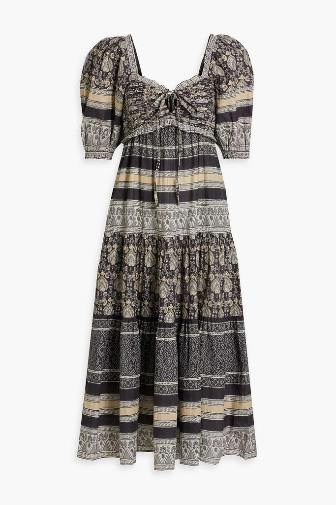 商品Sea|Tasha tiered printed cotton-voile midi dress,价格¥1012,第1张图片