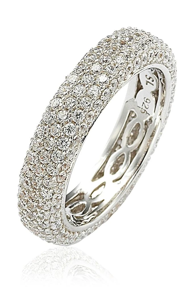 商品Suzy Levian|Sterling Silver Pavé Cubic Zirconia Eternity Band Ring,价格¥1050,第2张图片详细描述