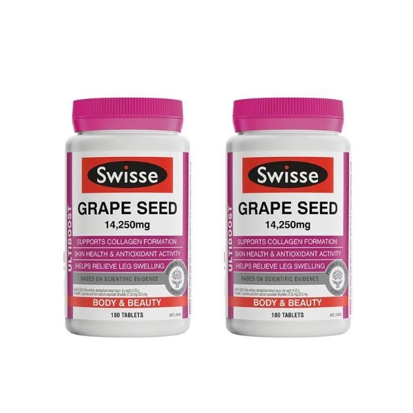 商品Swisse|澳洲swisse葡萄籽精华180粒*2,价格¥394,第1张图片