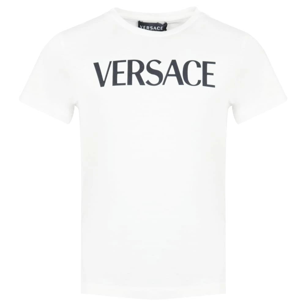 商品Versace|White Multi Logo T Shirt,价格¥685,第1张图片