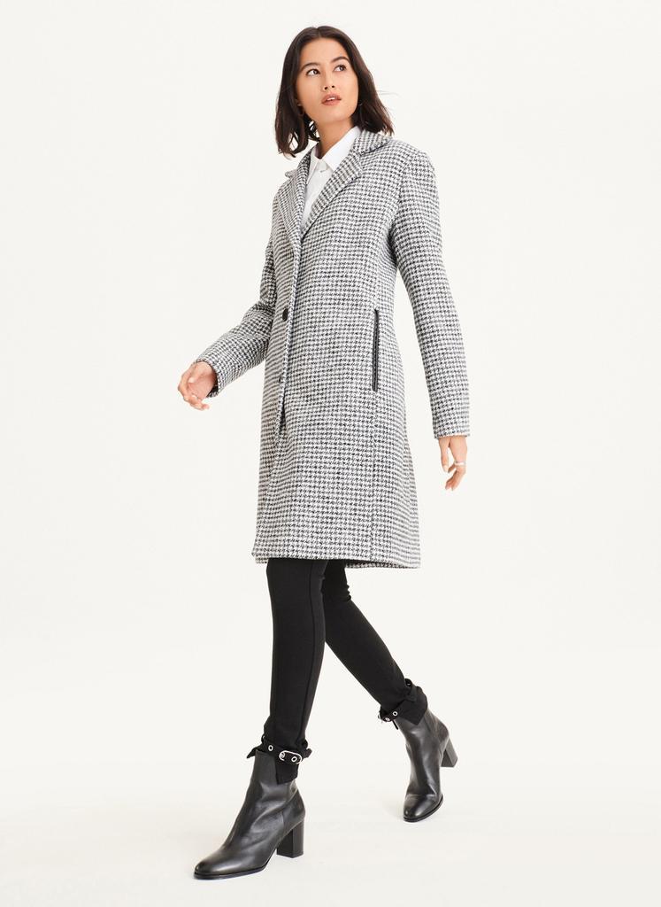 商品DKNY|Plaid Wool Coat,价格¥2058,第4张图片详细描述