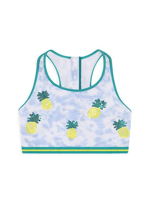 商品Andy & Evan|Girl's 2-Piece Tie-Dye Pineapple Embellished Swimsuit,价格¥167,第2张图片详细描述