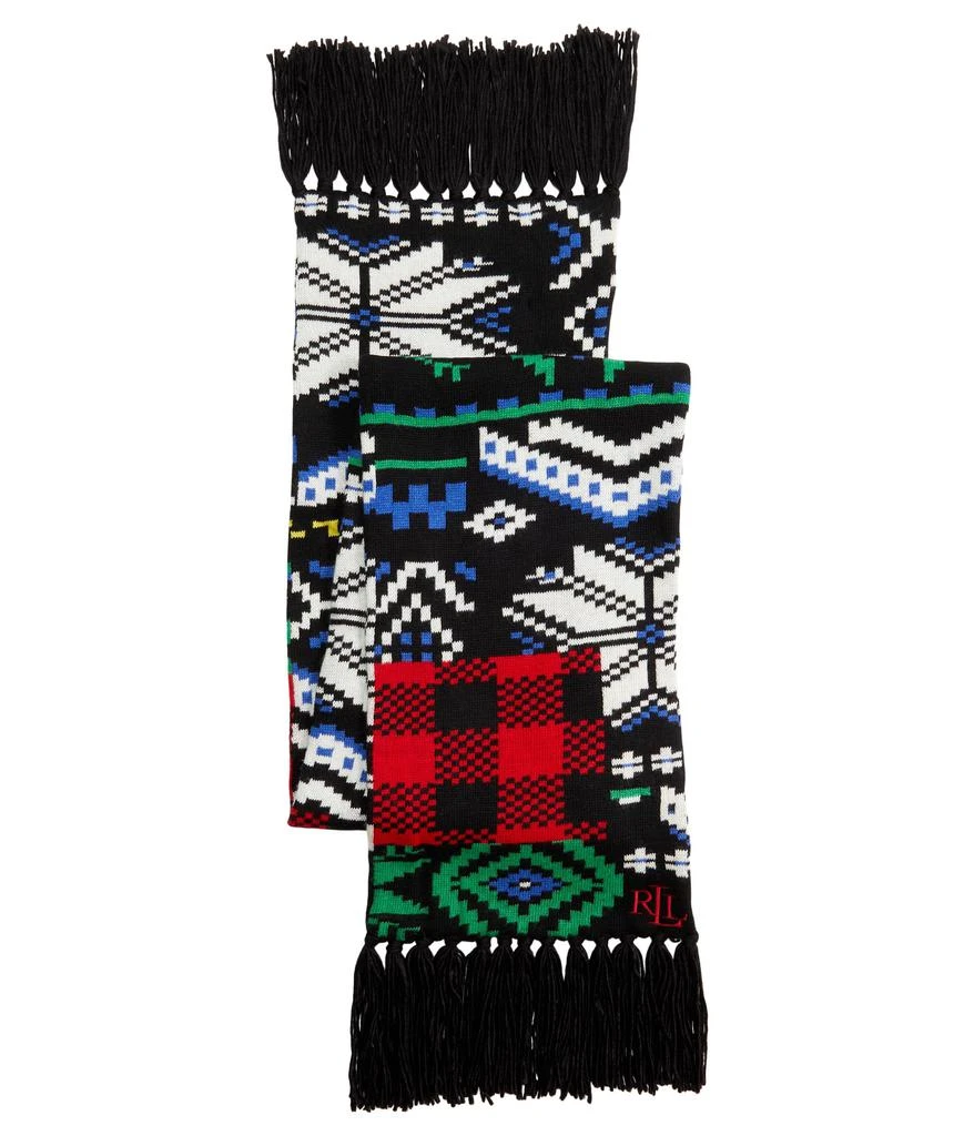 商品Ralph Lauren|Patchwork Holiday Knit Scarf,价格¥655,第2张图片详细描述