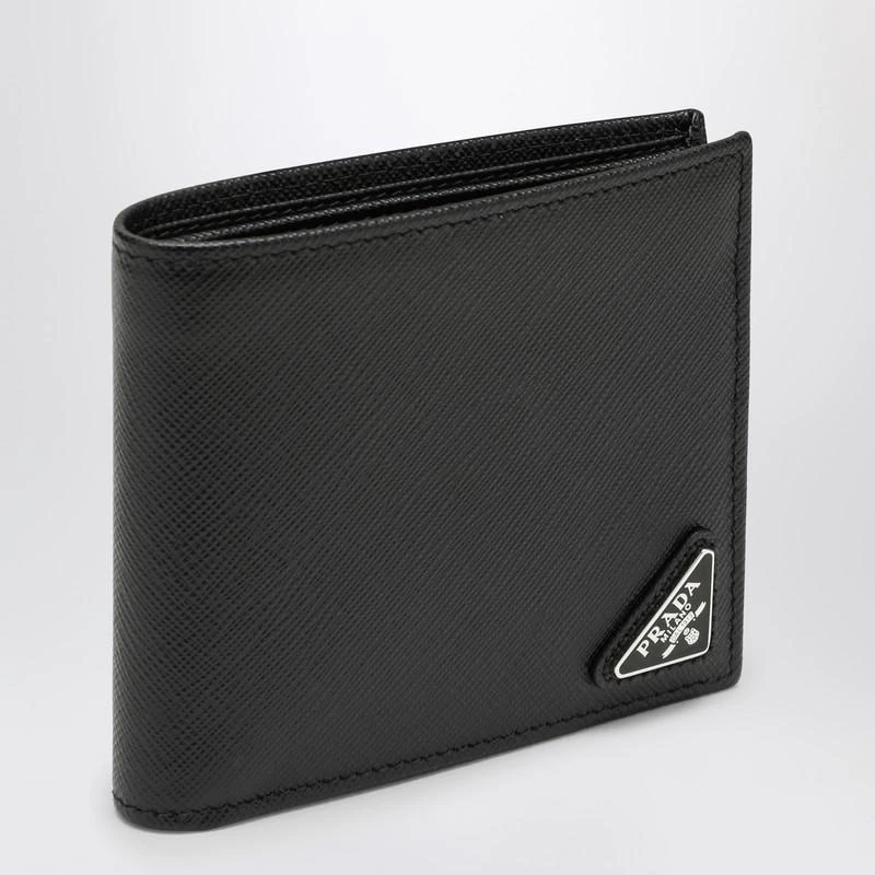 商品Prada|Black Saffiano horizontal wallet,价格¥4495,第1张图片